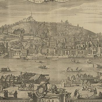 Vue de Lyon prise du quai Saint Antoine François Cléric gigapixel